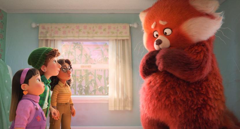 Foto adegan film Turning Red. Film animasi Disney-Pixar ini menghadirkan tema pubertas.