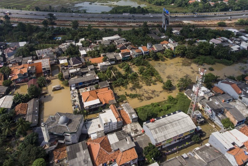 Kawasan di Jakarta terendam banjir (ilustrasi).