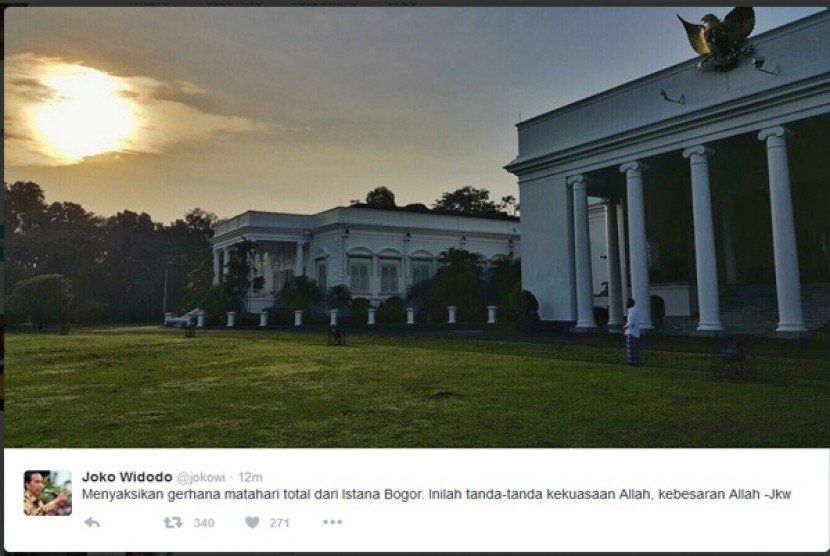 Foto di akun @Jokowi