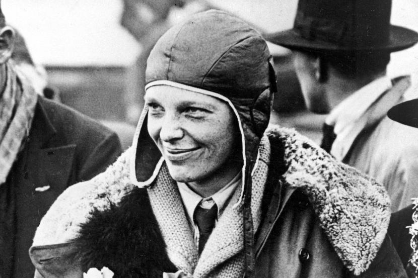 Foto dokumentasi penerbang Amerika Serikat, Amelia Earhart. Seorang pilot yakin telah menemukan pesawat Amelia Earhart yang hilang pada 1937.