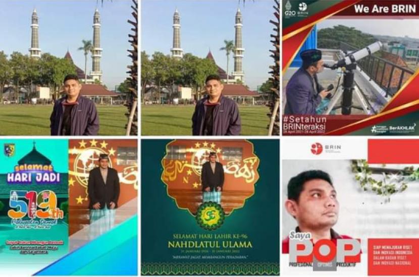 Foto-foto di akun peneliti BRIN, Andi Pangerang Hasanuddin yang tersebar di media sosial. Komentar Hasanuddin menjadi viral karena mengancam akan membunuh warga Muhammadiyah.
