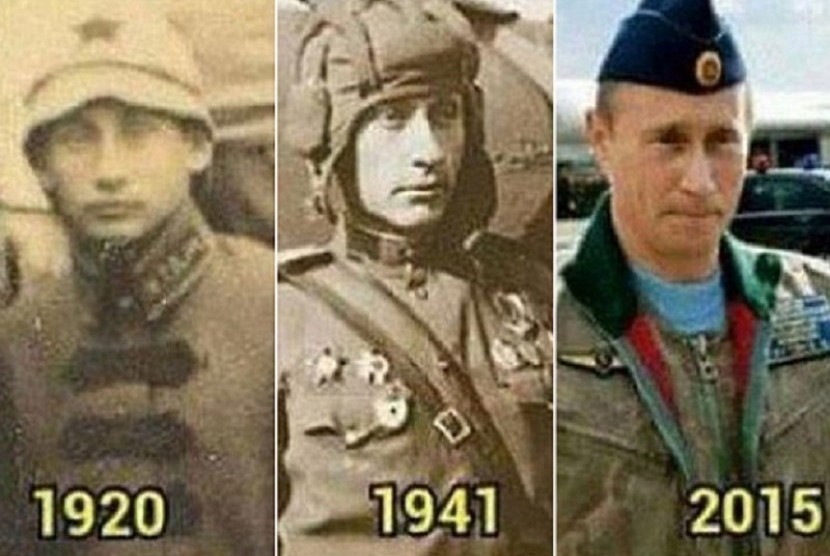 Foto-foto ini disebut para pecinta teori konspirasi, disebut sebagai bukti kalau Putin adalah makhluk abadi