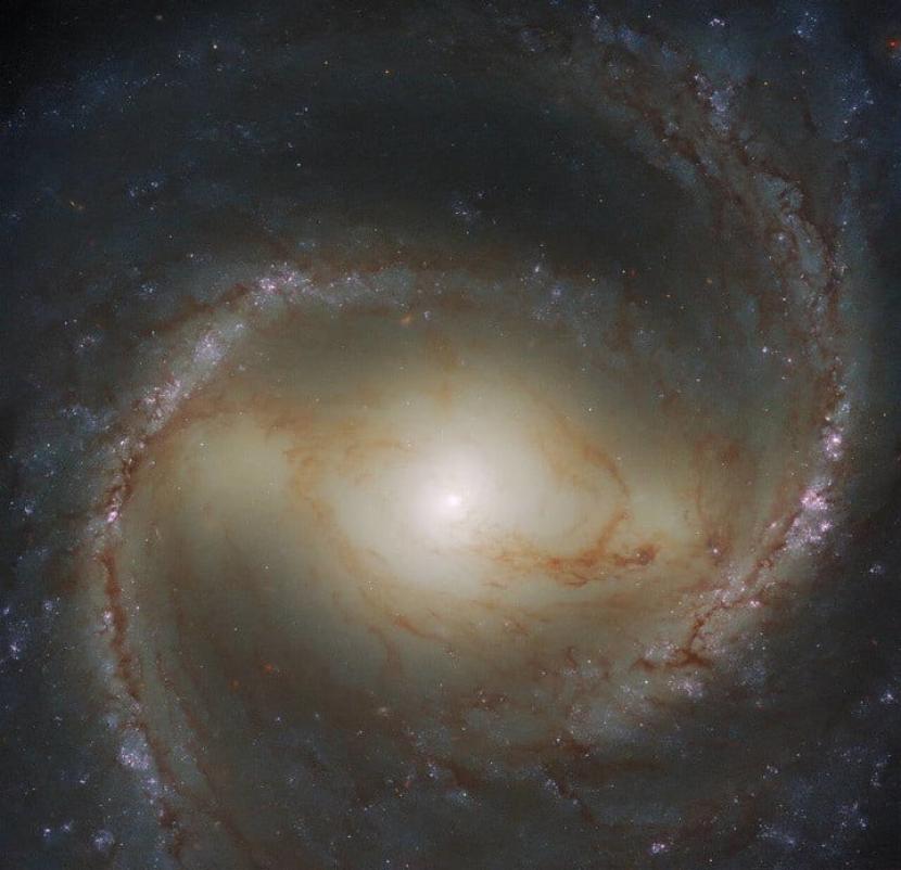 Foto galaksi M91 yang tampak tenang namun memiliki monster di jantung galaksinya.
