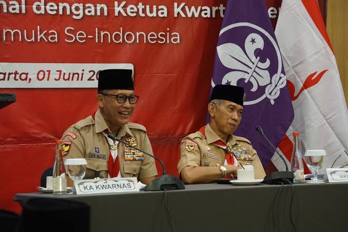 Foto ilustrasi Ketua Kwarnas Komjen Pol (Purn) Budi Waseso dan Sekjen Kwarnas Mayjen TNI (Purn) Bachtiar.