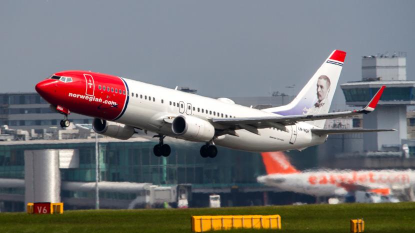 Volume penumpang Norwegian Air pada Juli turun hingga 90,4 persen dari tahun sebelumnya (Foto: pesawat Norwegian Air)