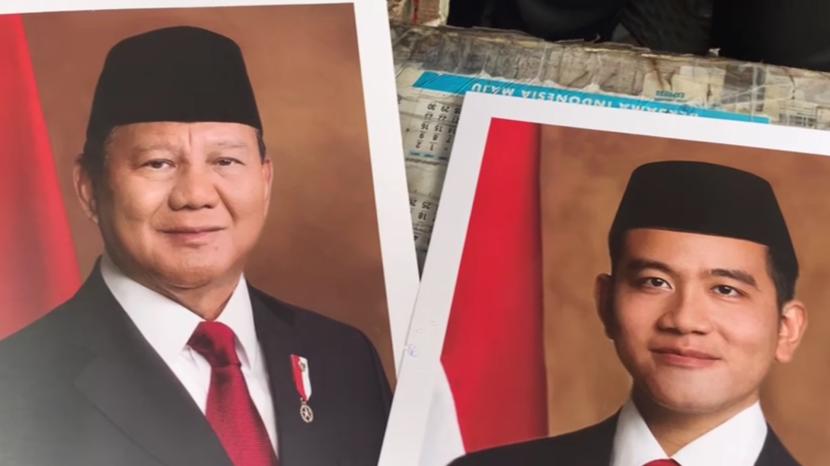 Foto Presiden dan Wakil Presiden Terpilih, Prabowo Subianto dan Gibran Rakabuming Raka. Kabinet Prabowo-Gibran rencananya akan ada 44 kementerian.