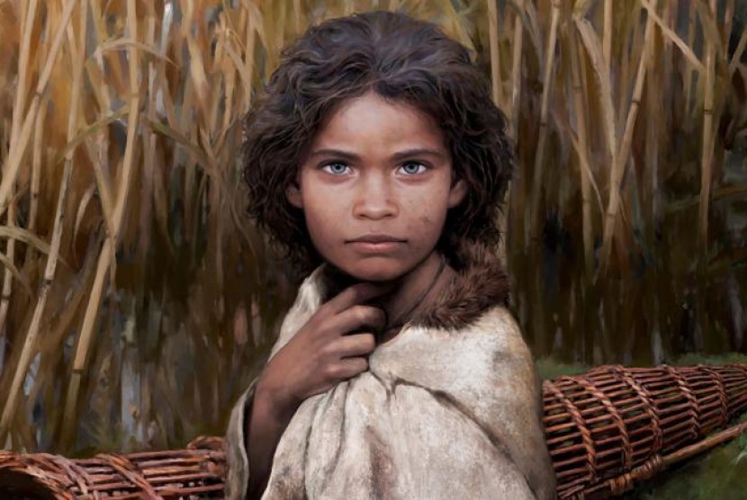 Foto rekontruksi wajah Lola, remaja yang hidup 5.700 tahun lalu.