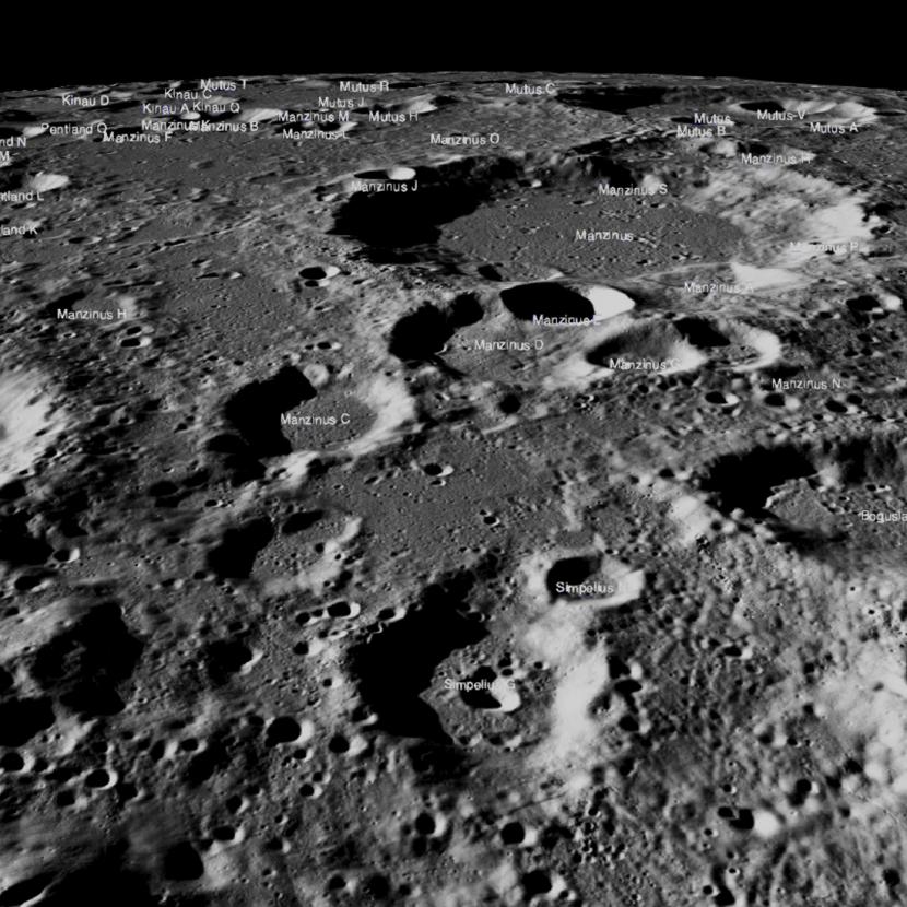 Foto resolusi tertinggi dari permukaan Bulan yang diambil dari misi Chandrayaan 2.(isro via universe today)