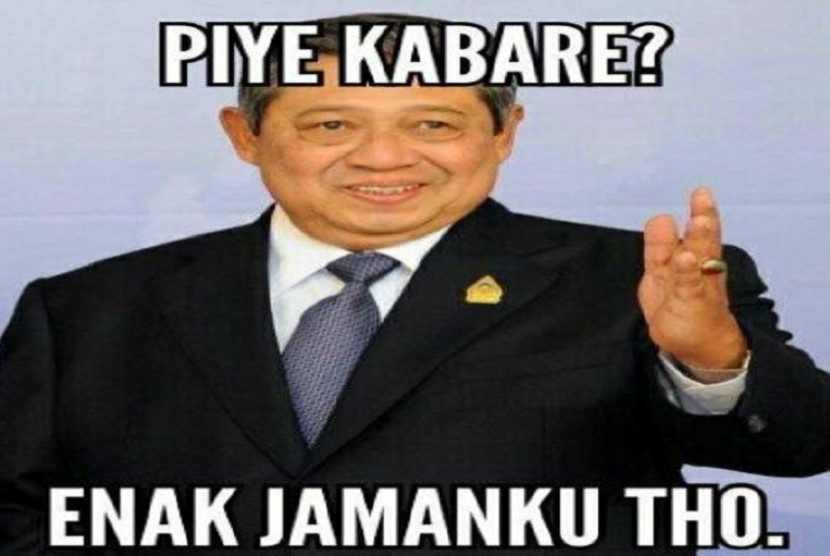 Foto SBY yang di edit netizen di Twitter