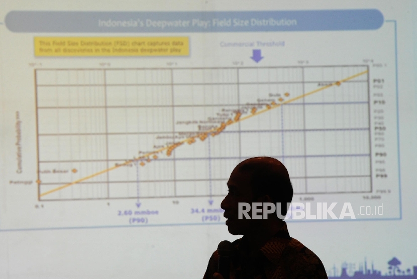 Foto Siluet Wakil Menteri ESDM Arcandra Tahar berbicara saat Simposium & Kongres Nasional Ikatan Ahli Teknik Perminyakan Indonesia (SIMGRESNAS IATMI) ke XIV di Jakarta, Selasa (6\12)