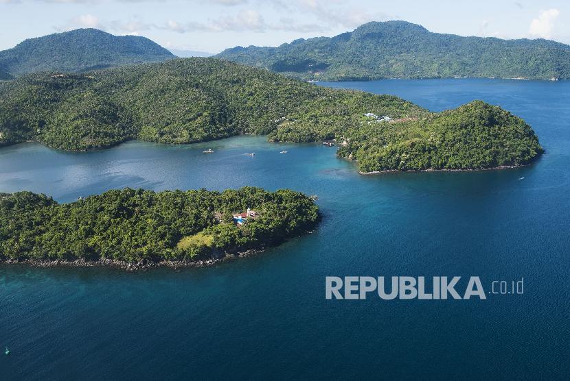 Foto udara pulau Weh, Sabang, Aceh.