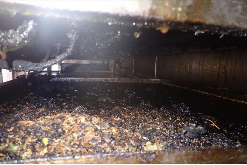Foto yang dibagikan Liverpool City Council di Inggris memperlihatkan betapa menjijikkannya kondisi peralatan memasak di restoran China Kensington Takeaway. 