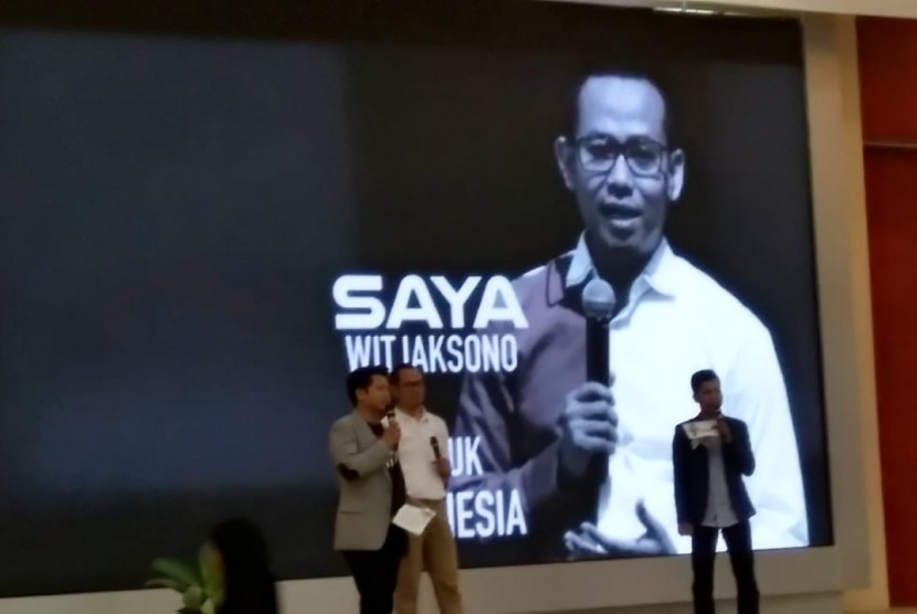 Founder I'M Institute Witjaksono berbicara dalam acara Pesta Wirausaha bertajuk 'Beraksi untuk Negeri Dimulai dari Diri' di Cimahi Techno Park, akhir pekan lalu.