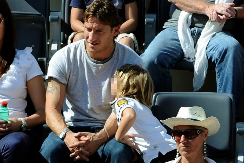 Francesco Totti dan putranya, Cristian Totti.