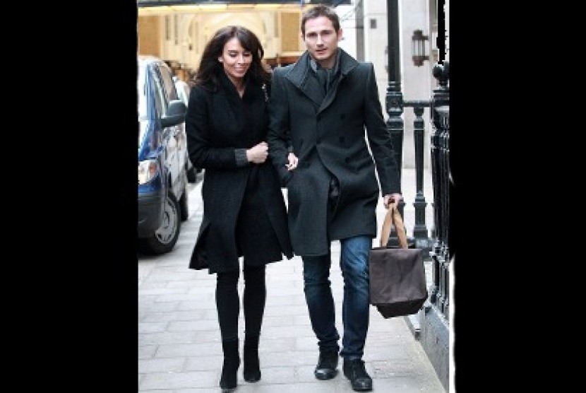 Frank Lampard bersama kekasihnya, Christine Bleakley