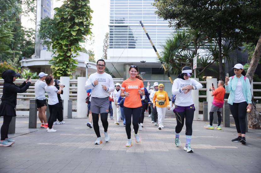 Fun Run World Psoriasis Day 2024 di area Car Free Day