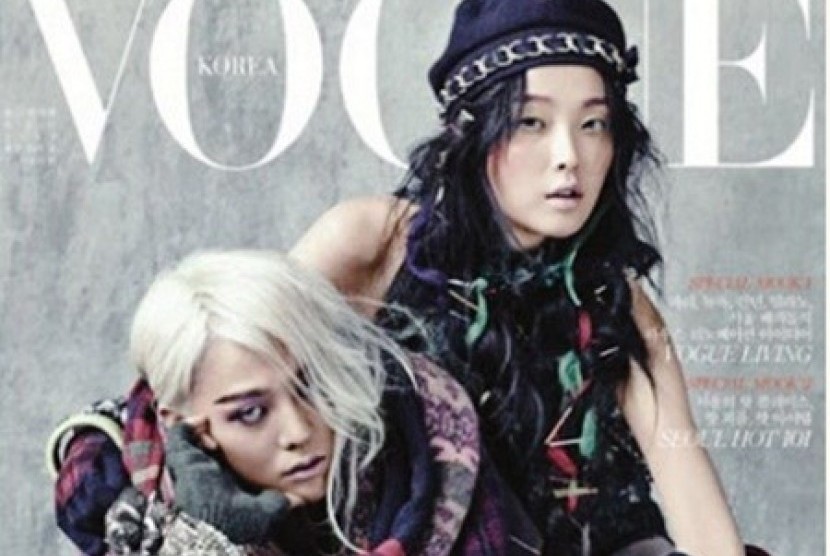 G Dragon dan Kim Sung Hee untuk model Vogue terbaru