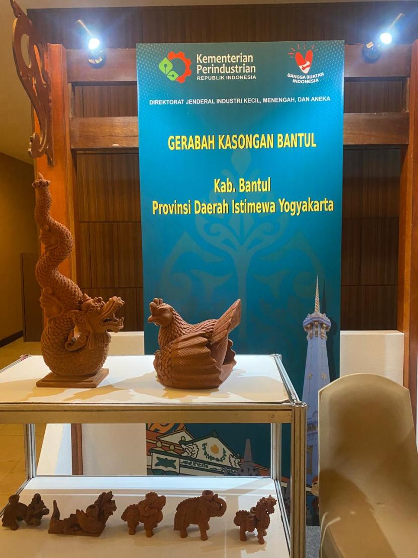 Gabah Kasongan Bantul yang jadi salah satu Indikasi Geografis (IG) yang dipamerkan di acara Seminar Nasional Indikasi Geografis di Yogyakarta, Rabu (24/4/2024).