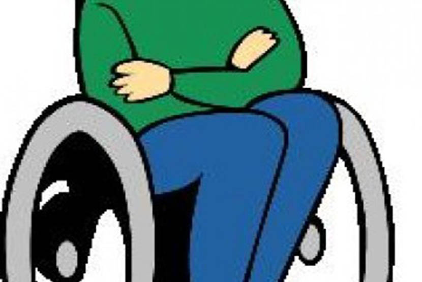 Gadis di atas kursi roda, ilustrasi