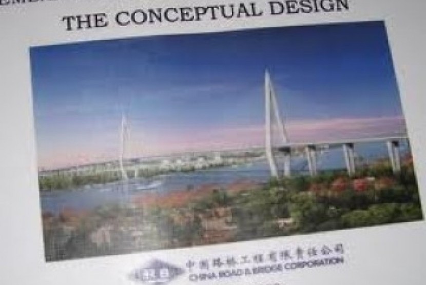Gambar pembangunan Jembatan Musi III