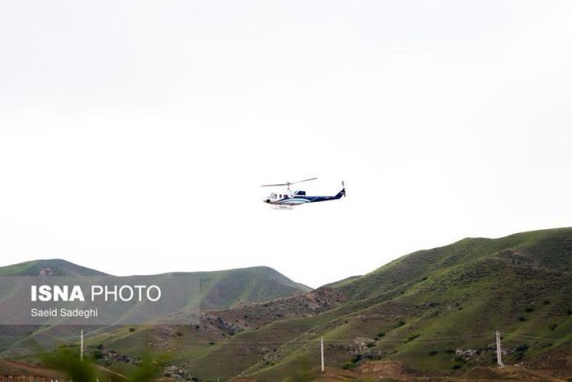 Gambar terakhir helikopter yang membawa Presiden Iran Ebrahim Raisi yang diberitakan Jatuh.