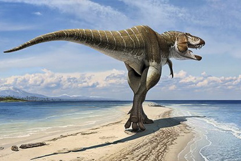 Gambaran leluhur Tyrannosaurus rex, Lythronax, dari tulang belulang yang ditemukan di Utah, Amerika Serikat.