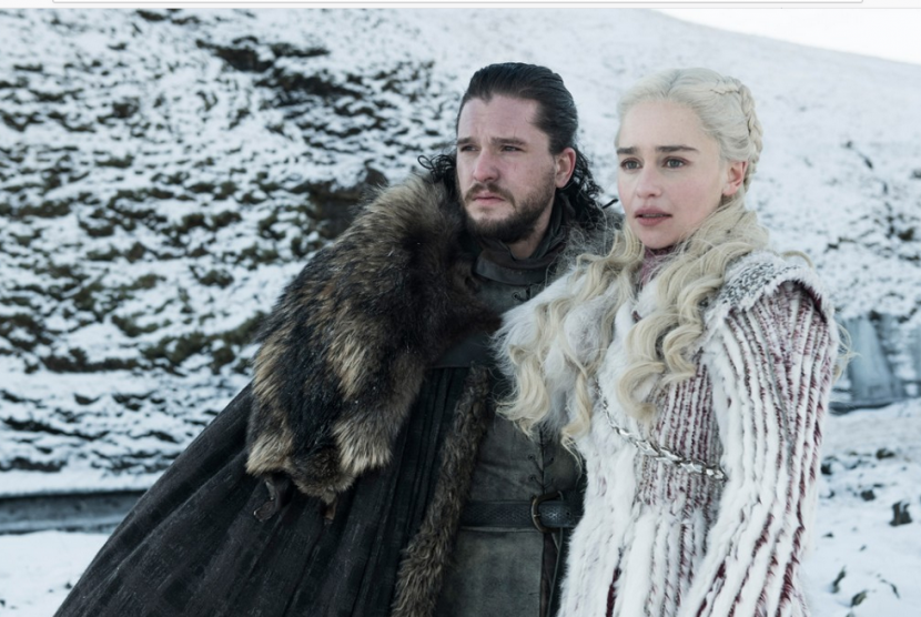 Foto dari serial Game of Thrones yang ditayangkan HBO. Ketika serial itu sudah masuk musim terakhir, penulis George RR Martin sempat berjanji akan menyelesaikan novel The Winds of Winter pada 2020.