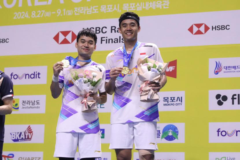 Ganda putra Indonesia Leo Rolly Carnando/Bagas Maulana juara Korea Open 2024.