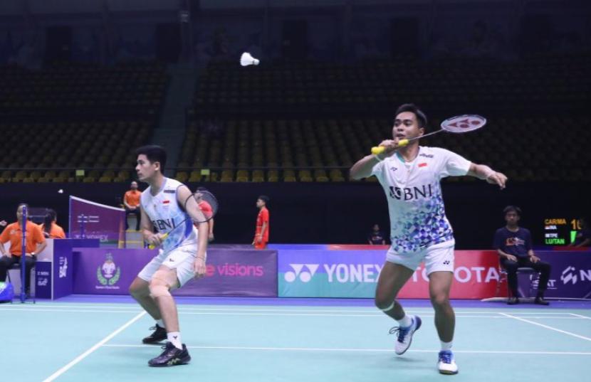 Ganda putra Indonesia Yeremia Erich Yoche Yacob Rambitan/Rahmat Hidayat mencatatkan debut manis dengan meraih kemenangan di babak pertama Thailand Masters 2024, Rabu (31/1/2024). 