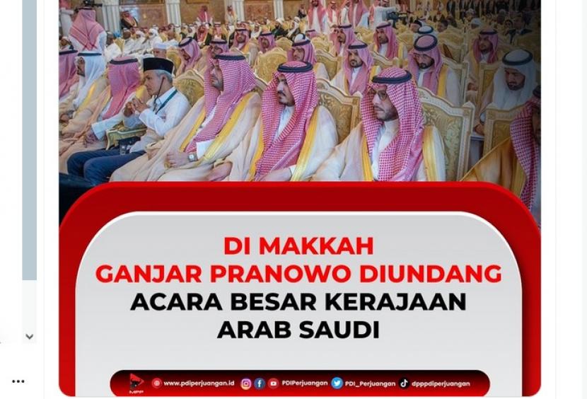 Ganjar Pranowo di tengah acara Kerajaan Arab Saudi.