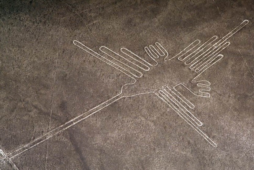 Garis Nazca ditemukan di gurun di Peru.