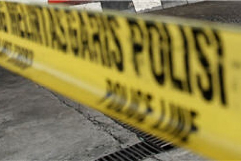 Polisi gugur saat OTK serang Polsubsektor Oksamel Kabupaten Pegunungan Bintang. Garis Polisi (ilustrasi)