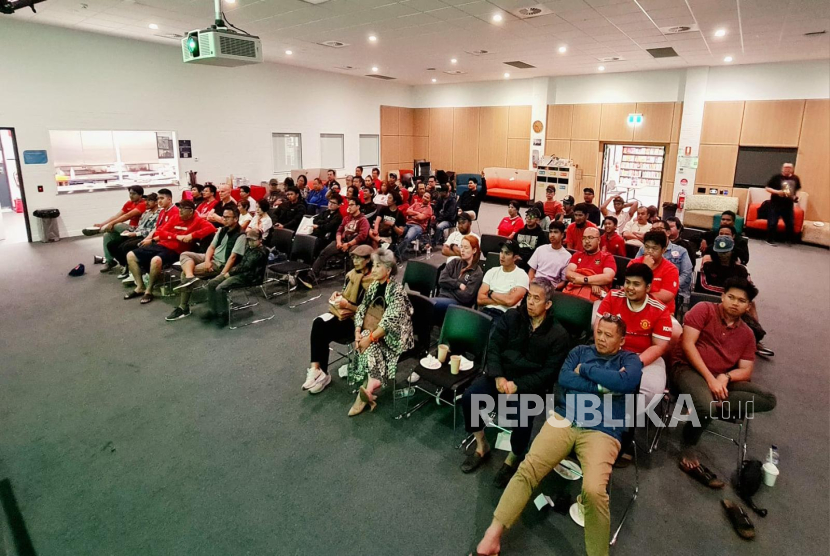 Garuda Australia saat nobar timnas Indonesia.