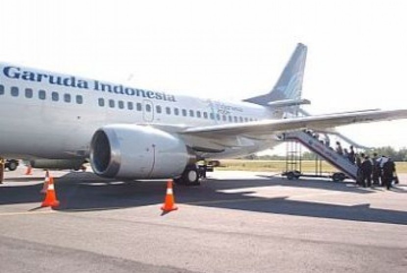 Garuda Indonesia (Ilustrasi). Garuda akan persiapkan Boeing 777 dan Airbus untuk penerbangan haji 2022