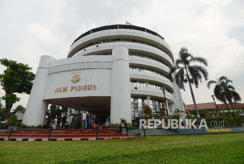 Gedung Bundar Jampidsus di kompleks Kejaksaan Agung, Kebayoran Baru, Jakarta Selatan, Kamis (17/3).