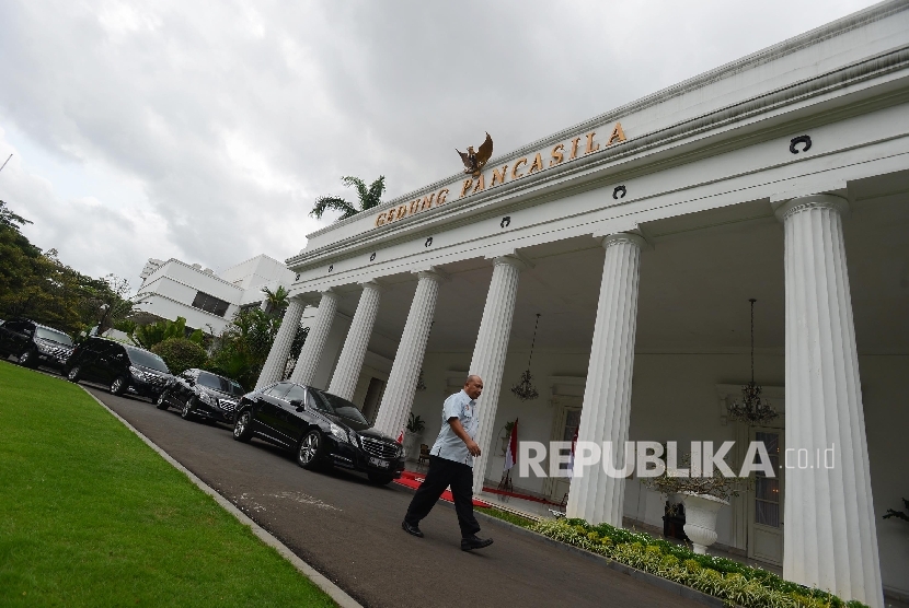 Gedung Pancasila yang terletak di Kementerian Luar Negeri, Jakarta, Selasa (12/1).