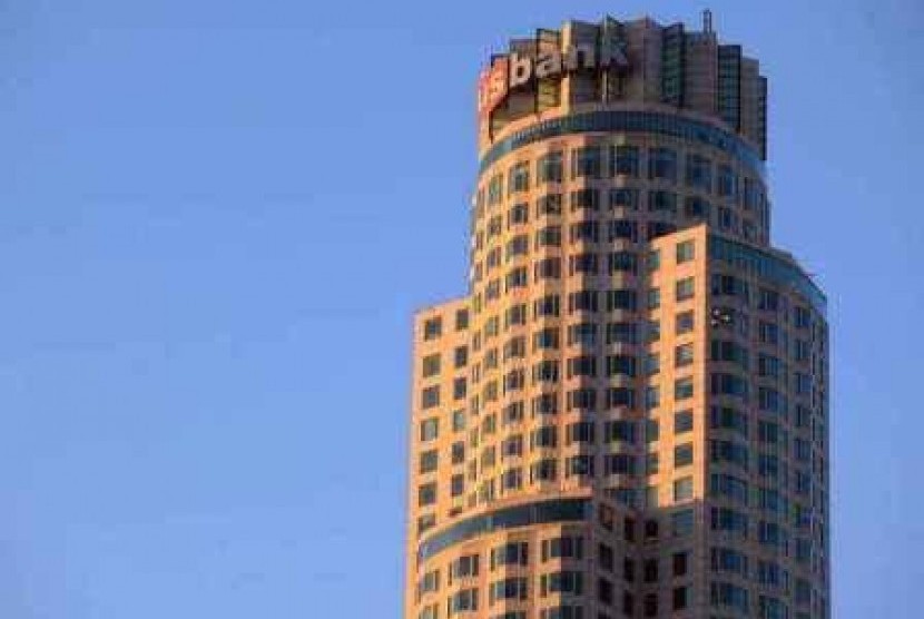 Gedung pencakar langit US Bank Tower di California, AS.