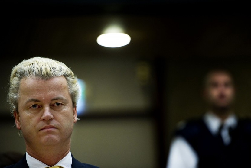 Geert Wilders pemimpin PVV Belanda. Suara Partai PVV anti-Islam dan anti-Uni Eropa melonjak tajam  