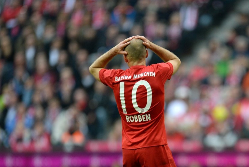 Gelandang Bayern Muenchen, Arjen Robben.