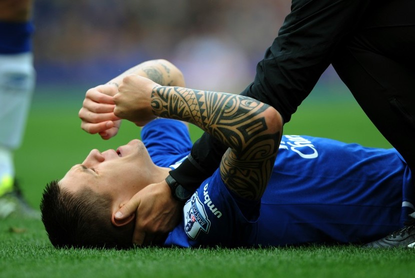 Gelandang bertahan Everton, Muhamed Besic.