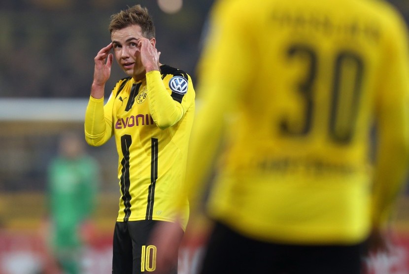 Gelandang Borussia Dortmund, Mario Goetze.