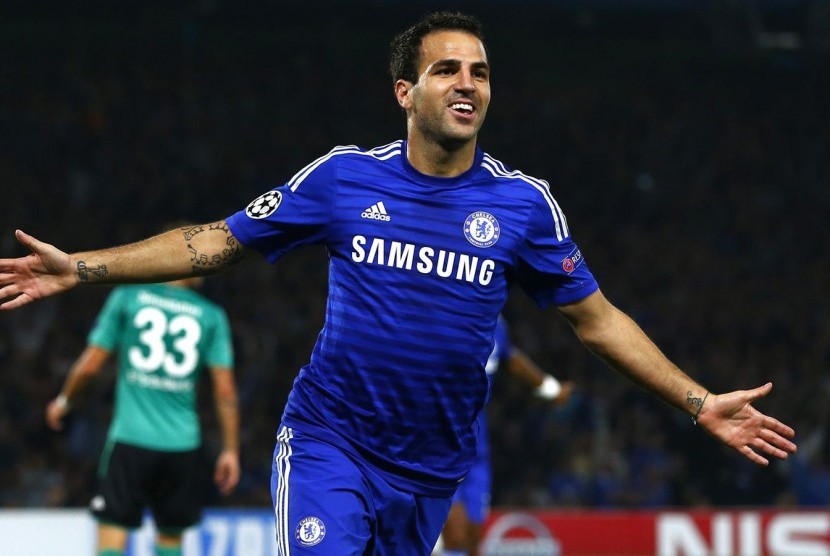 Gelandang Chelsea Cesc Fabregas.