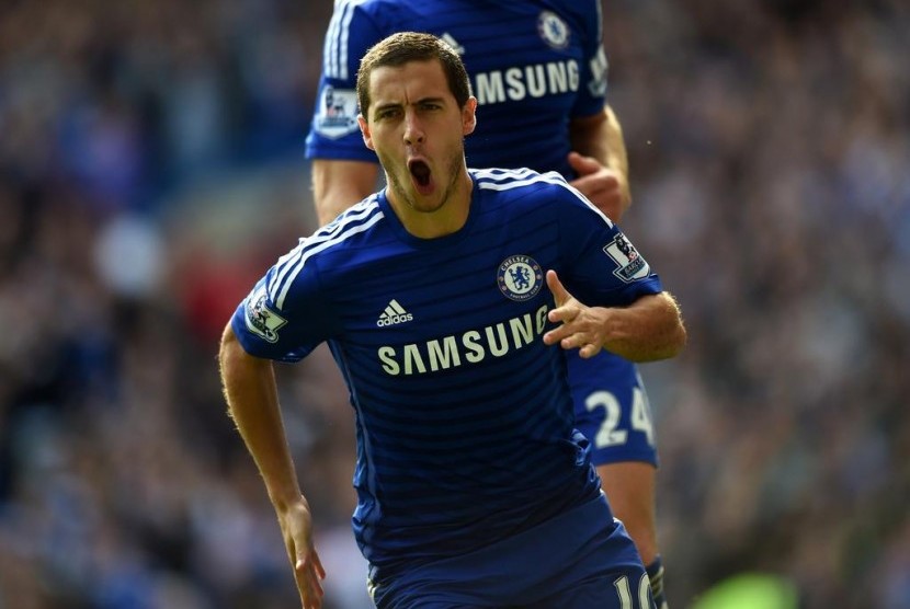 Gelandang Eden Hazard.