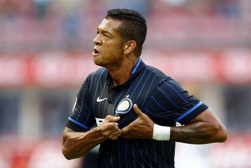 Gelandang Fredy Guarin, pencetak gol pertama Inter.