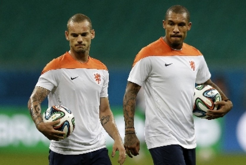 Gelandang timnas Belanda, Wesley Sneijder.