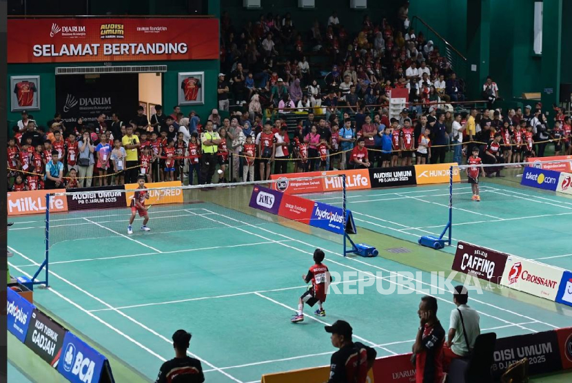 Gelaran Audisi Umum PB Djarum yang digelar di GOR, Jati, Kudus, Jawa Tengah.