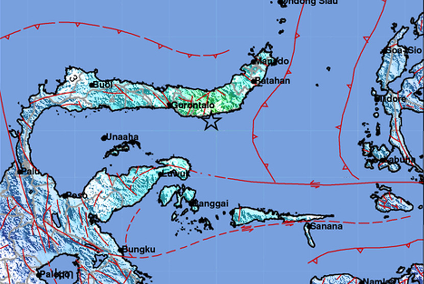 Gempa bumi berkekuatan magnitudo (M) 6,6 terjadi di Bolaang Uki, Sulawesi Utara (Sulut), pada Ahad pukul 23.58 WIB. Gempa tidak berpotensi Tsunami.