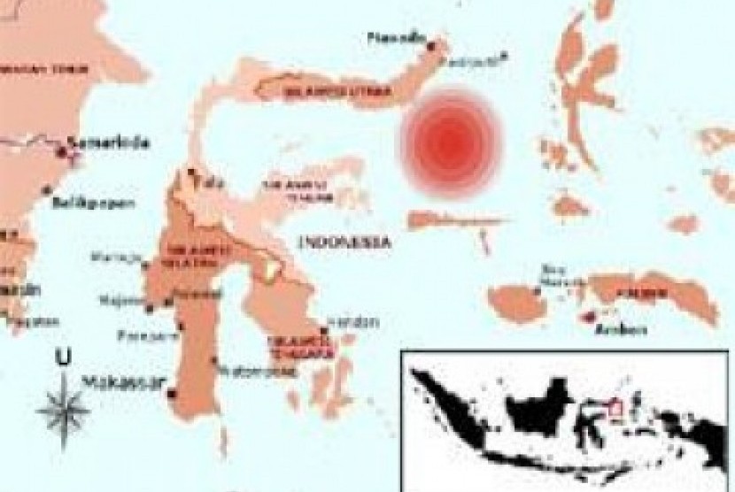 Gempa di Laut Melonguane Sulut