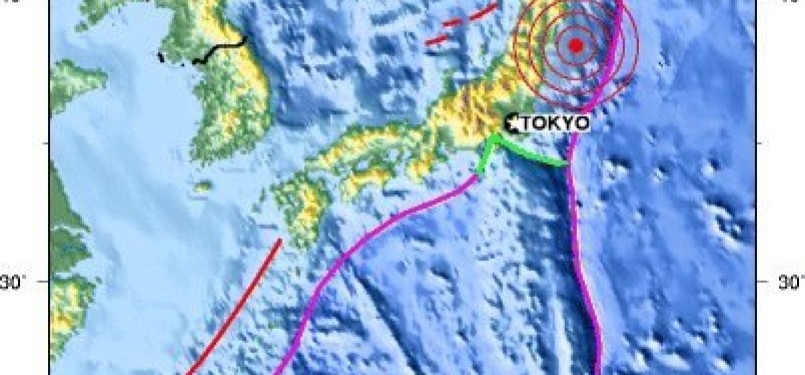 Gempa Jepang (ilustrasi)