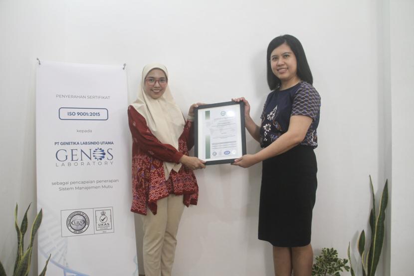 Genos Laboratory raih sertifikat ISO 9001:2015